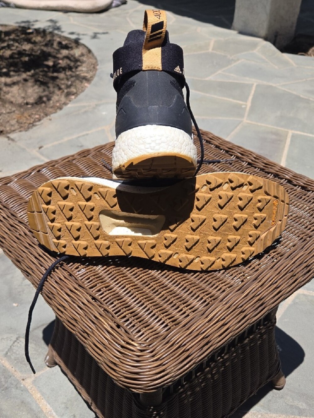 adidas Terrex Black and Tan Mid-Top Trail Sneakers - Picture 16 of 16